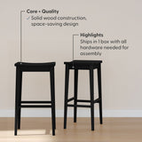 2820328000-170 : Bar Chair Smythe Stool Bar Height (30in) - 2 pack|| Black