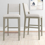 2820335000-412 : Bar Chair Sereno Stool Bar Height (30in) (2 pack)|| Antique White/Ivory Cushion
