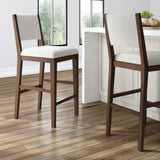 2820335000-418 : Bar Chair Sereno Stool Bar Height (30in) (2 pack)|| Walnut/Ivory Cushion