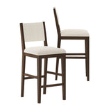 2820335000-418 : Bar Chair Sereno Stool Bar Height (30in) (2 pack)|| Walnut/Ivory Cushion