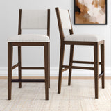 2820335000-418 : Bar Chair Sereno Stool Bar Height (30in) (2 pack)|| Walnut/Ivory Cushion