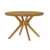 2900306000-007 : Dining Table Cross Leg Round Dining Table (47in x 47in / 1194mm xm 1194mm), Pecan