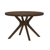 2900306000-008 : Dining Table Cross Leg Round Dining Table (47in x 47in / 1194mm x 1194mm), Walnut