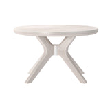 2900501000-153 : Coffee Table Cross Leg Round Coffee Table (30in x 30in / 760mm x 760mm), White Sand Wirebrush