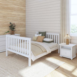 3060 XL WS : Kids Beds Queen Basic Bed - High, Slat, White