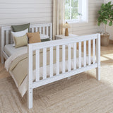 3060 XL WS : Kids Beds Queen Basic Bed - High, Slat, White