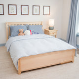 3160 XL NS : Starter Bed Natural Birch Queen Starter Bed, High Slats/Floor Panel
