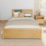 3160 XL NS : Starter Bed Natural Birch Queen Starter Bed, High Slats/Floor Panel
