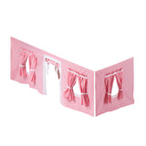 3220-023 : Accessories Twin Low Loft/Bunk Under Bed Curtain, Soft Pink + White