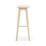 3600353500-413 : Bar Chair Beryl Upholstered Bar Height Stool (30in), Blonde/Sesame PU Leather