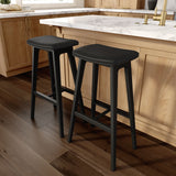 3600353500-440 : Bar Chair Beryl Upholstered Bar Height Stool (30in), Black/Black PU Leather