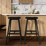 3600353500-440 : Bar Chair Beryl Upholstered Bar Height Stool (30in), Black/Black PU Leather