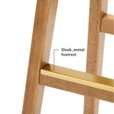 3600353500-447 : Bar Chair Beryl Upholstered Bar Height Stool (30in), Pecan/Toffee PU Leather