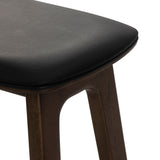 3620338600-448 : Bar Chair Beryl Upholstered Bar Height Stool (30in) - 2 pack, Walnut/Black PU Leather