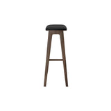3620338600-448 : Bar Chair Beryl Upholstered Bar Height Stool (30in) - 2 pack, Walnut/Black PU Leather