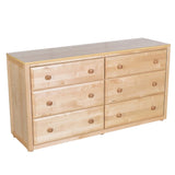 4160-001 : Furniture 6 Drawer Dresser, Natural