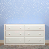 4160-002 : Furniture 6 Drawer Dresser, White