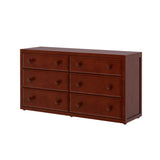 4160-003 : Furniture 6 Drawer Dresser, Chestnut