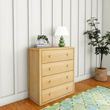 4540-001 : Furniture 4 Drawer Dresser, Natural