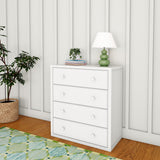 4540-002 : Furniture 4 Drawer Dresser, White