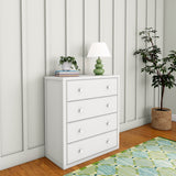 4540-002 : Furniture 4 Drawer Dresser, White