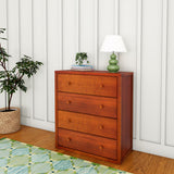 4540-003 : Furniture 4 Drawer Dresser, Chestnut