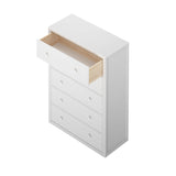 4550-002 : Furniture 5 Drawer Dresser, White