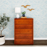 4550-003 : Furniture 5 Drawer Dresser, Chestnut