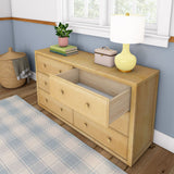 4560-001 : Furniture 6 Drawer Dresser, Natural