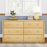 4560-001 : Furniture 6 Drawer Dresser, Natural