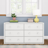 4560-002 : Furniture 6 Drawer Dresser, White