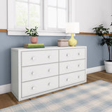 4560-002 : Furniture 6 Drawer Dresser, White