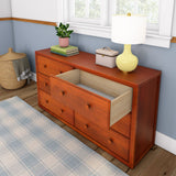 4560-003 : Furniture 6 Drawer Dresser, Chestnut