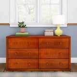 4560-003 : Furniture 6 Drawer Dresser, Chestnut