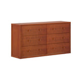 4560-003 : Furniture 6 Drawer Dresser, Chestnut