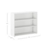 4630-002 : Bookcase Low Bookcase, White - 37.5"