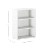 4635-002 : Bookcase Low Bookcase, White - 22.5"