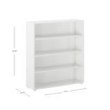4640-002 : Bookcase Mid Bookcase, White- 37.5"