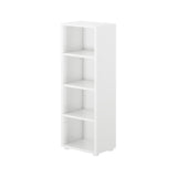 4643-002 : Bookcase Mid Bookcase, White- 15"