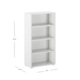 4645-002 : Bookcase Mid Bookcase, White- 22.5"