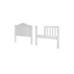 602-002 : Component BX Curve Bed End & Bed w/ Opening (Twin), White