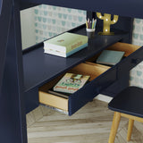 71-800-131 : Loft Beds Full-Size Loft with Desk + Storage, Blue