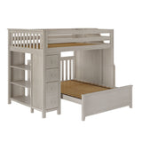71-852-152 : Bunk Beds Full over Full L-Shaped Bunk with Staircase + Storage, Stone