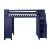 71-860-131 : Loft Beds Full-Size Loft with Staircase + Desk, Blue