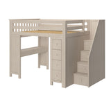 71-870-152 : Loft Beds Full-Size Loft with Staircase + Desk + Storage, Stone