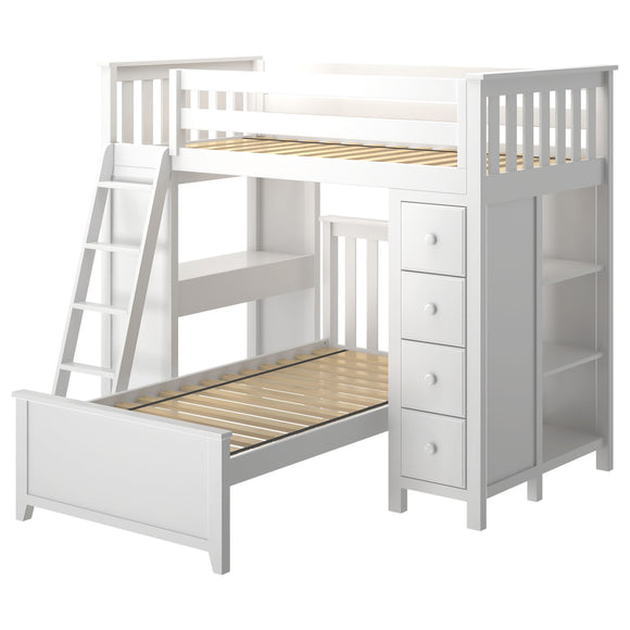 Loft Bed Storage Study + Twin Bed