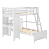 71-911-002 : Loft Beds All in One Study Loft Bed + Twin Bed, White