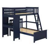 71-911-131 : Loft Beds All in One Study Loft Bed + Twin Bed, Blue