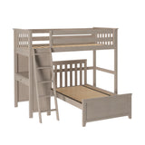 71-911-152 : Loft Beds All in One Study Loft Bed + Twin Bed, Stone