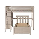 71-911-152 : Loft Beds All in One Study Loft Bed + Twin Bed, Stone